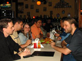 Lello, Adilson, Adriana, Narazaki (o laranja) e Pedro