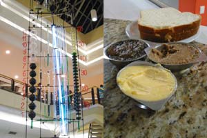 O relógio de água, referência do shopping Iguatemi; e o delicioso pão caseiro do posto Coqueiro, na BR116: com manteiga, chimia e torresmo